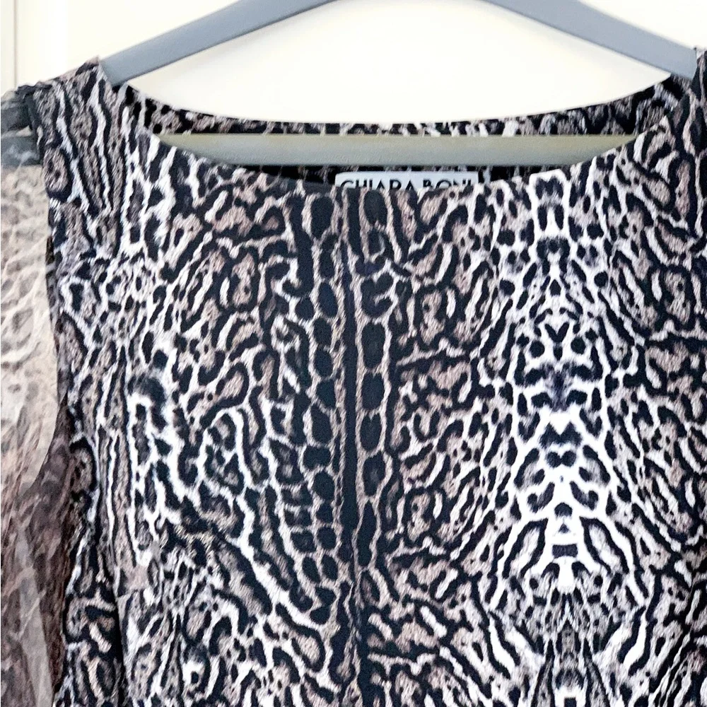 CHIARA BONI La Petite Robe Hasana Sheer Leopard Print Peplum Dress - Picture 7 of 14